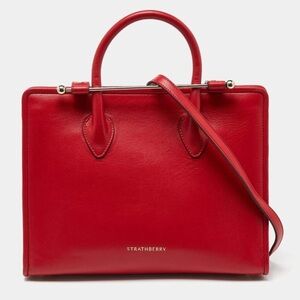 Strathberry | Midi Tote in Ruby